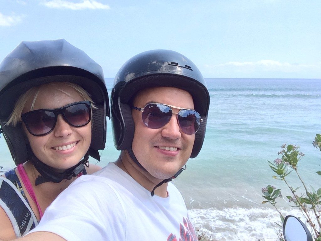 Lombok på scooter