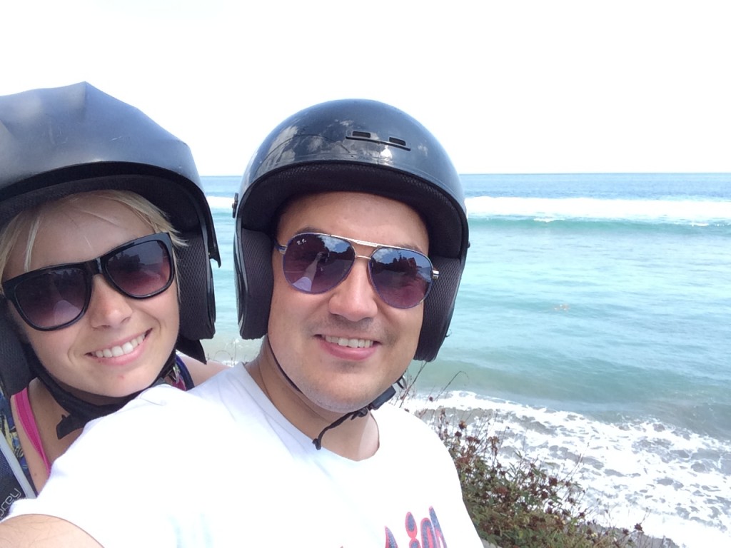 Lombok på scooter