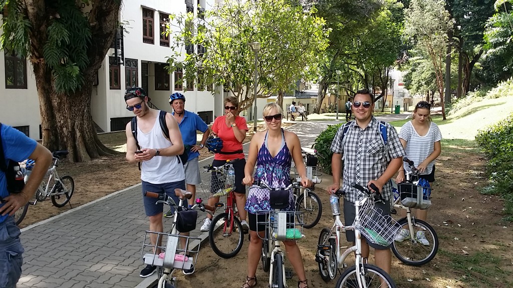 På cykeltur i Singapore