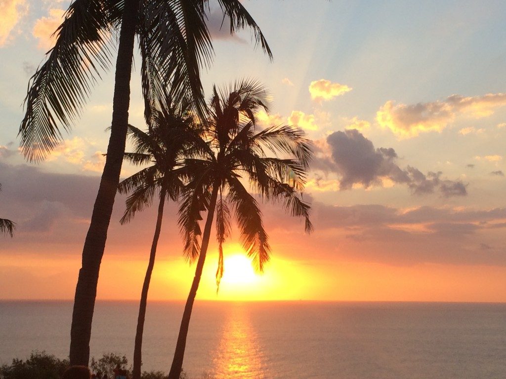Solnedgang over Lombok
