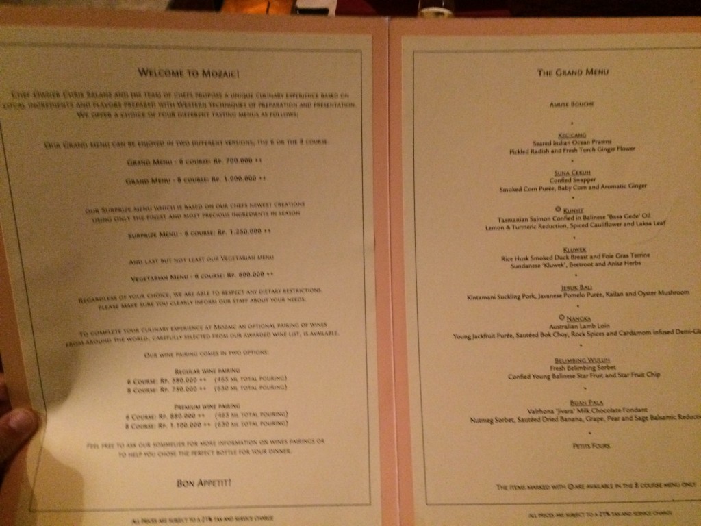 Gourmet på Bali